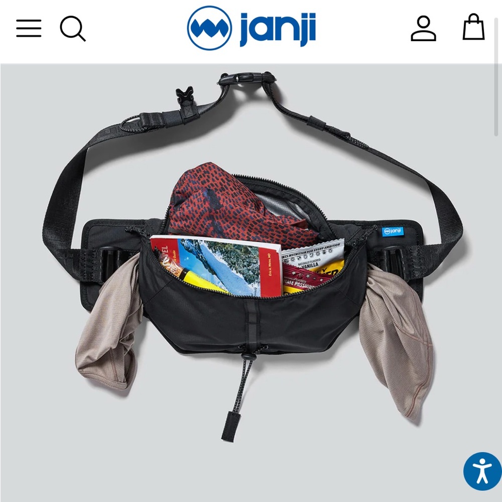 Janji black Multipass Sling Bag - new